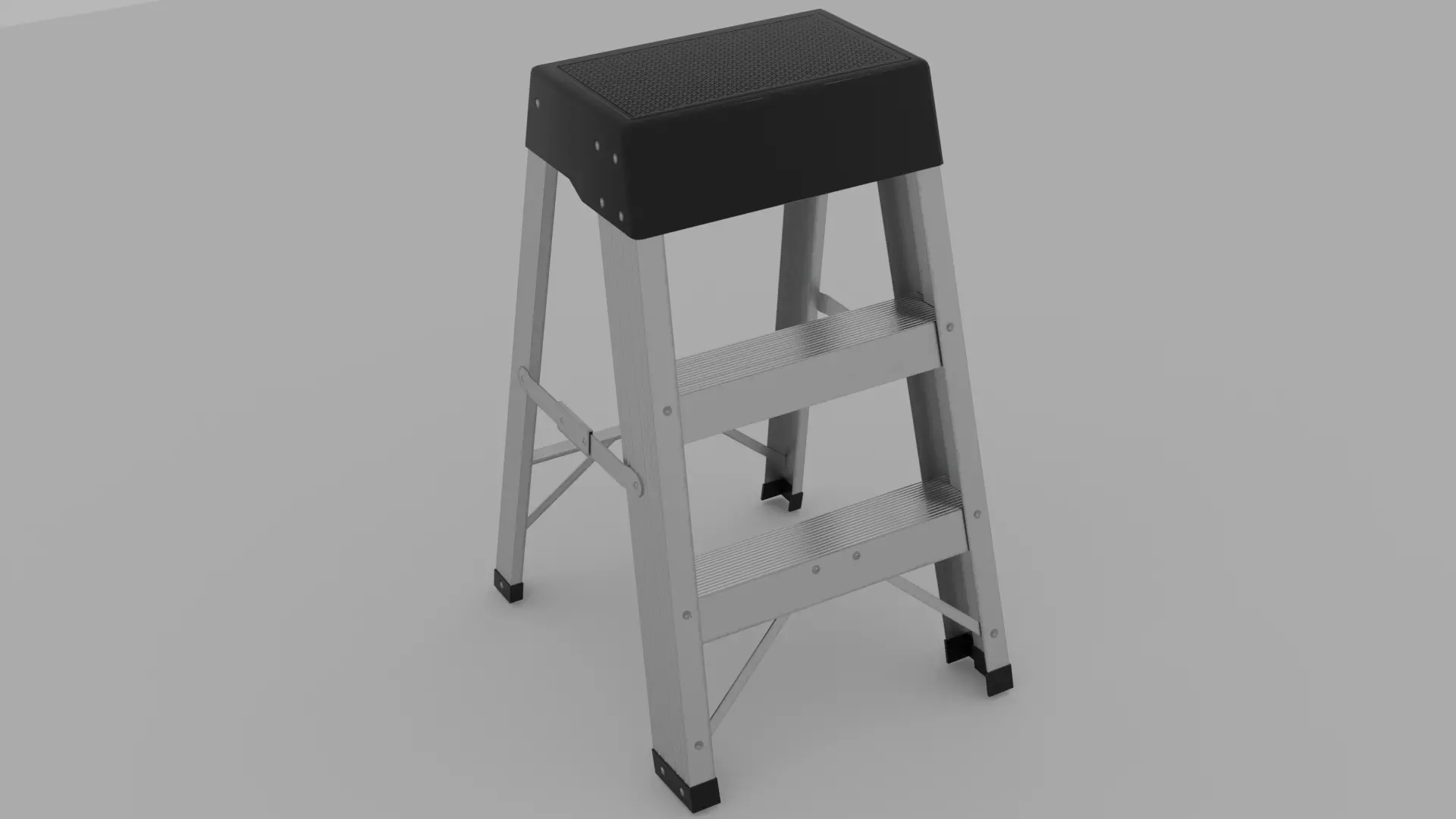 Step Ladder Low-poly 3D model_0