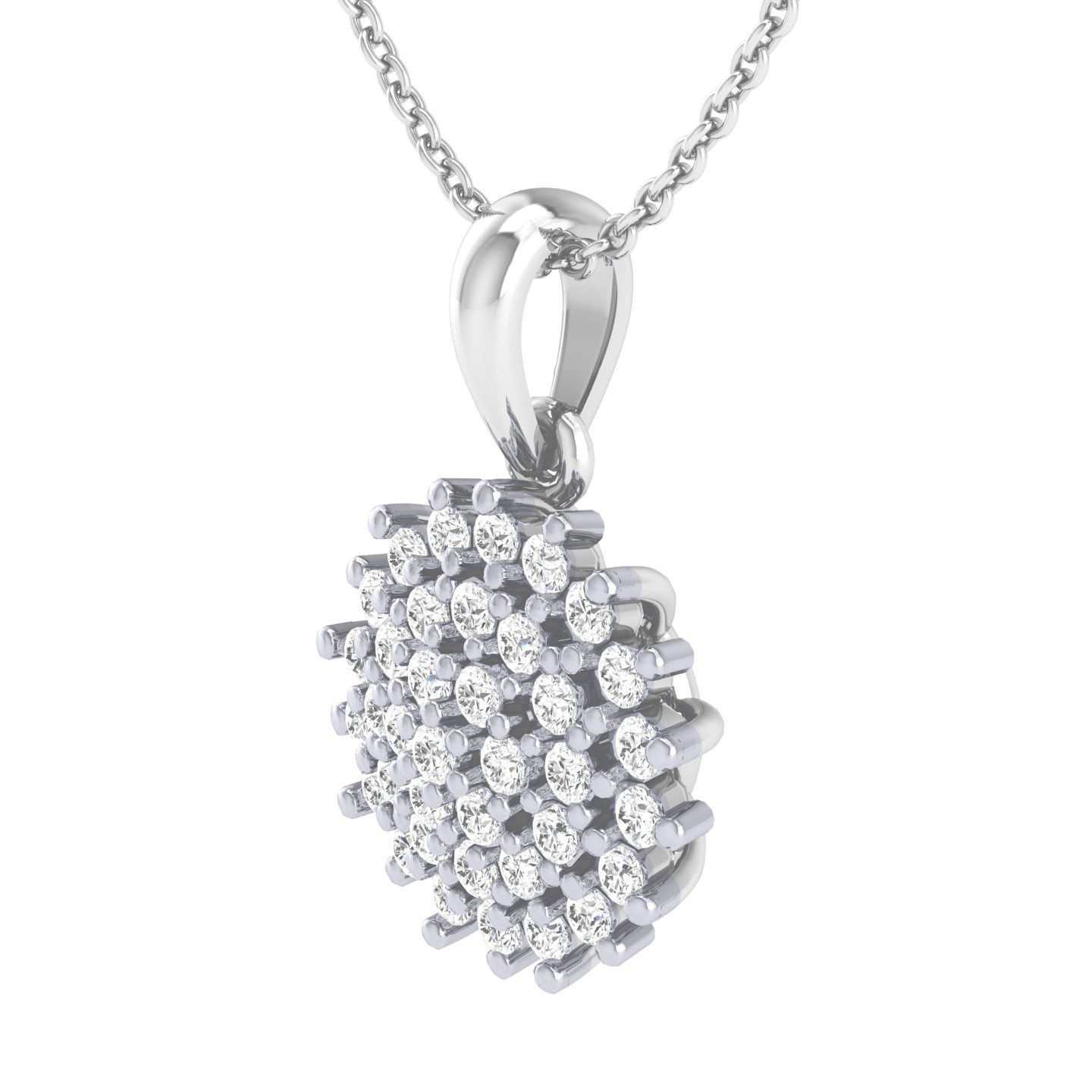 Women round pendant 3dm stl render detail 3D print model_8