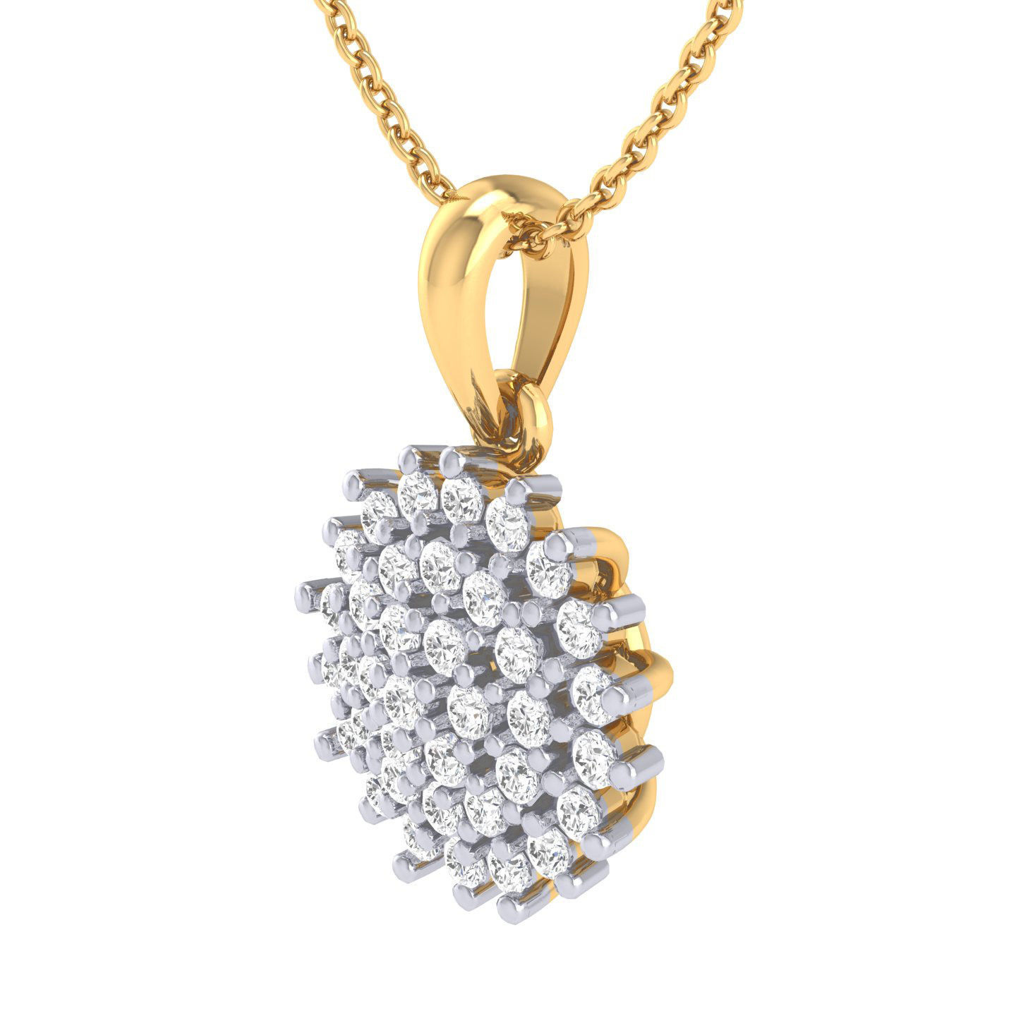 Women round pendant 3dm stl render detail 3D print model_9