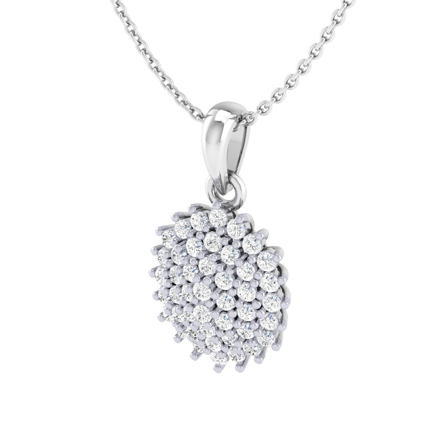 Women round pendant 3dm stl render detail 3D print model_5