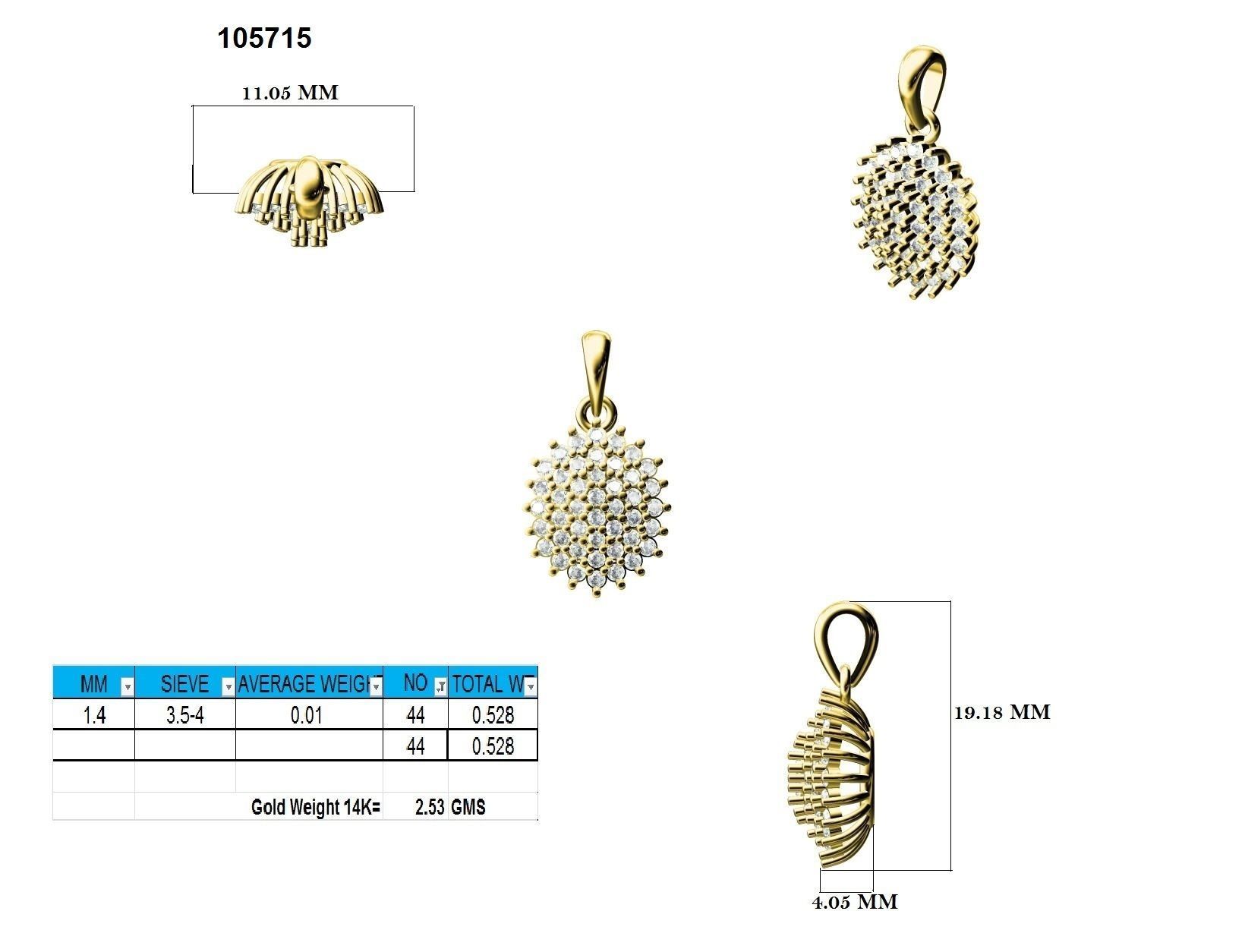 Women round pendant 3dm stl render detail 3D print model_9