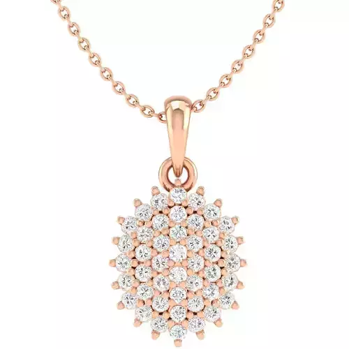 Women round pendant 3dm stl render detail