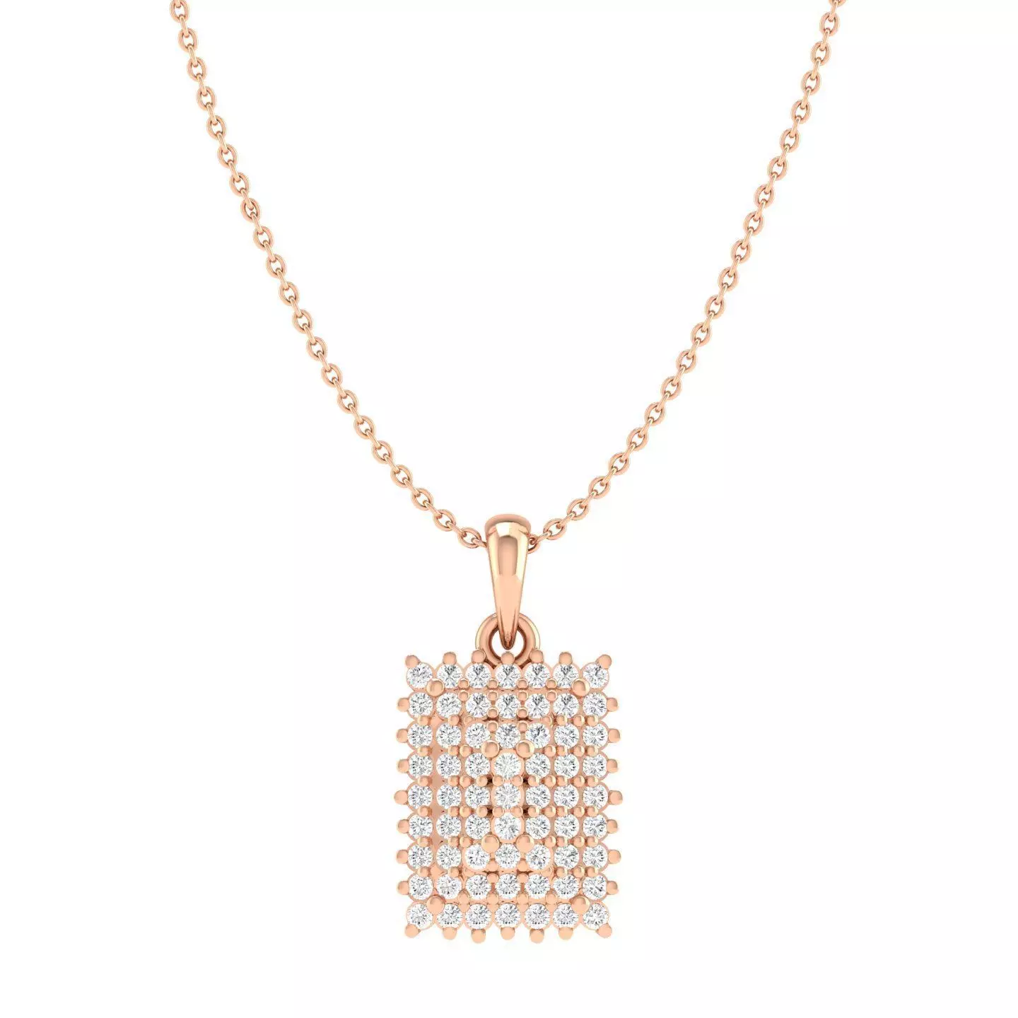Women square pendant 3dm stl render detail 3D print model_0