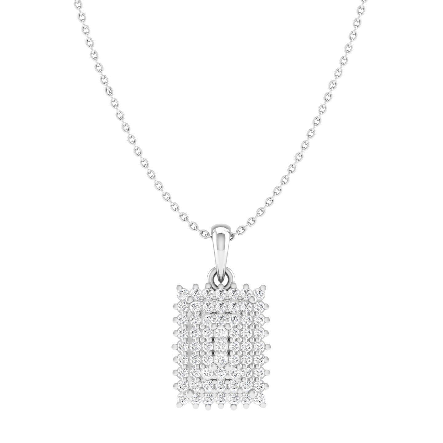 Women square pendant 3dm stl render detail 3D print model_3