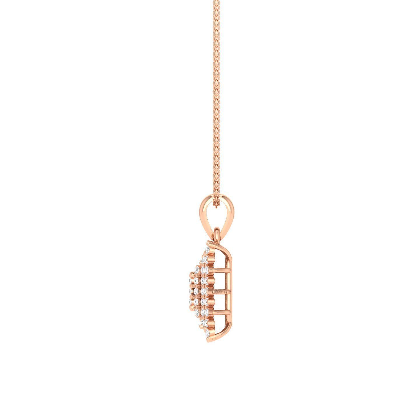 Women square pendant 3dm stl render detail 3D print model_1