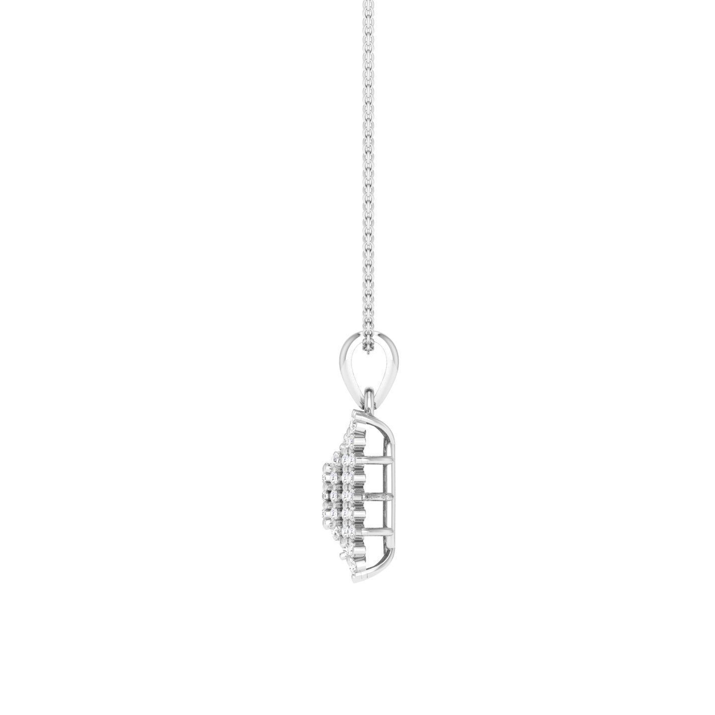 Women square pendant 3dm stl render detail 3D print model_4