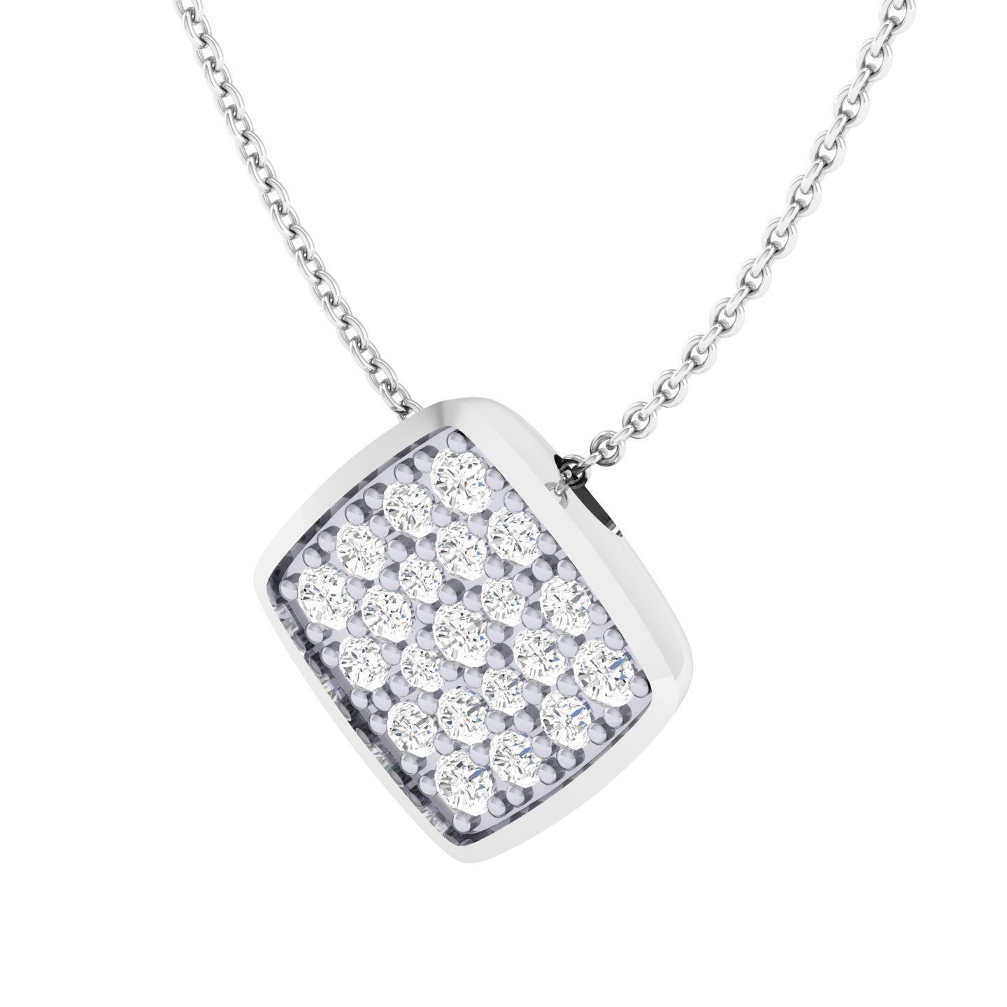 Women square pendant 3dm stl render detail 3D print model_5