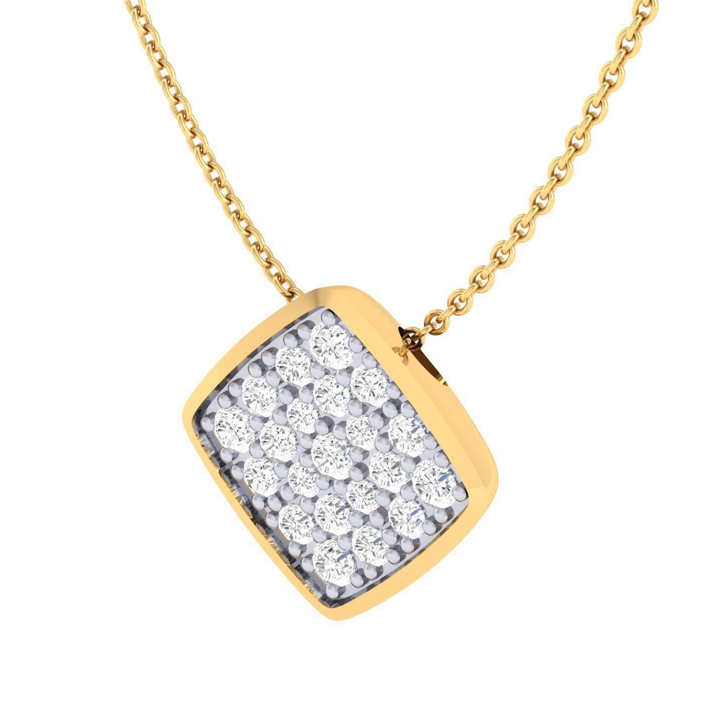 Women square pendant 3dm stl render detail 3D print model_8