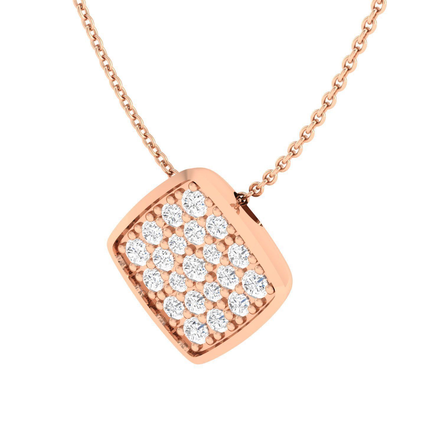 Women square pendant 3dm stl render detail 3D print model_2