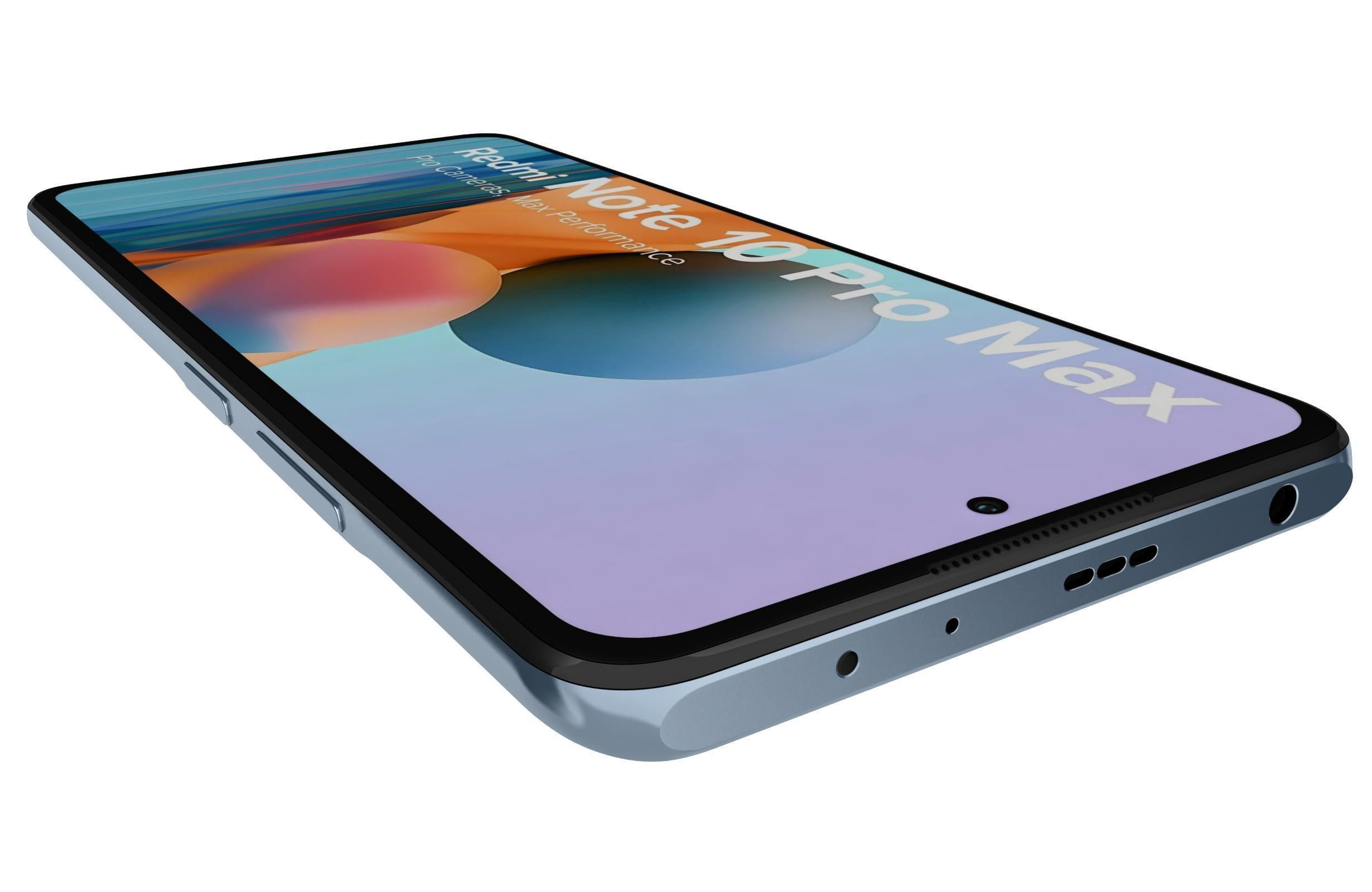 Xiaomi Redmi Note 10 Pro Max Glacial Blue 3D model_13