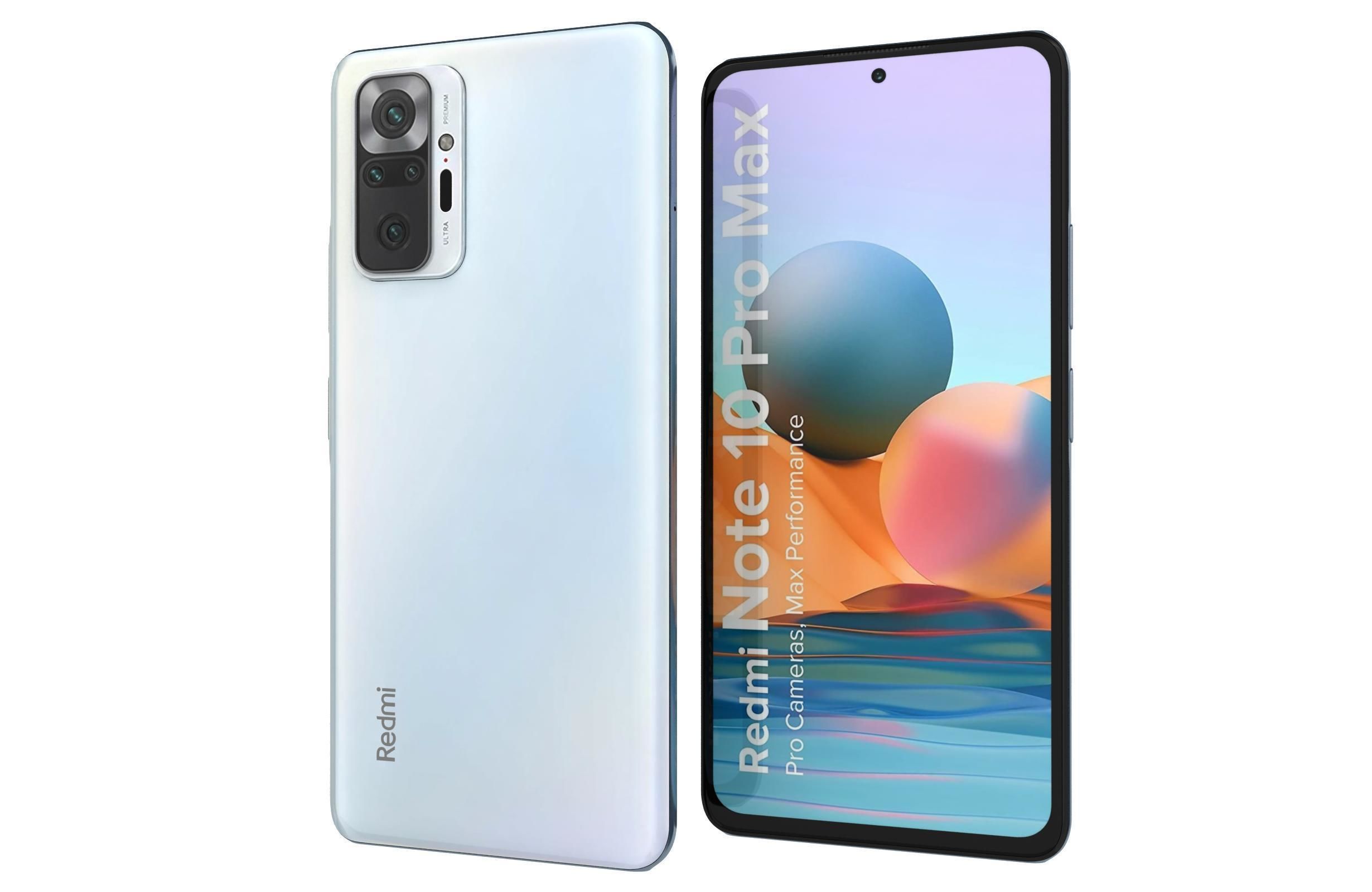 Xiaomi Redmi Note 10 Pro Max Glacial Blue 3D model_9