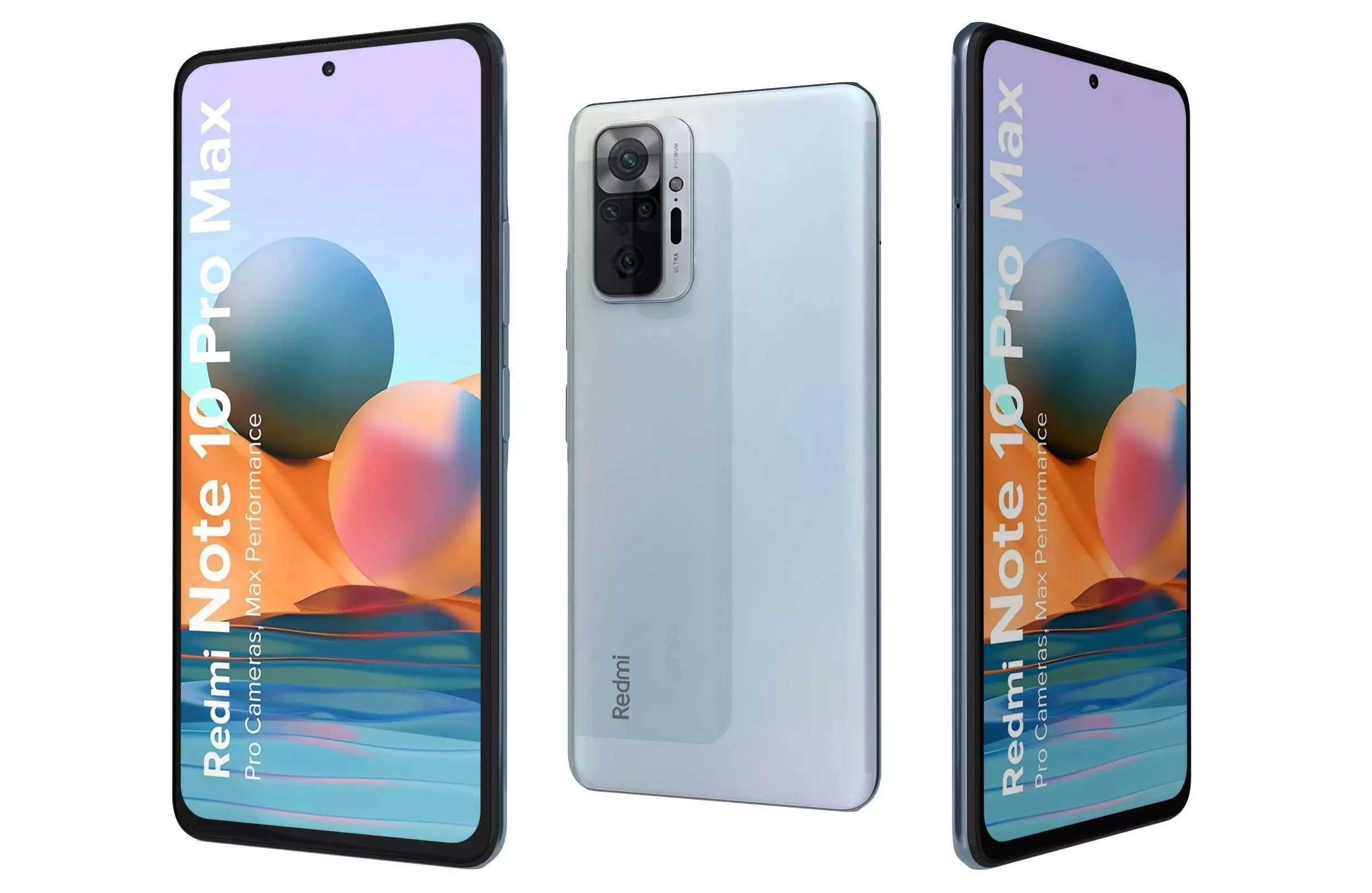 Xiaomi Redmi Note 10 Pro Max Glacial Blue 3D model_0