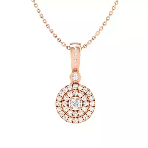 Women round pendant 3dm stl render detail