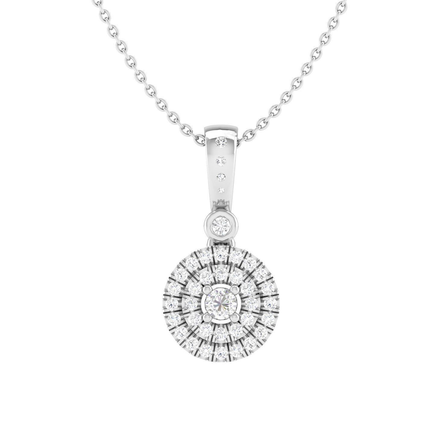 Women round pendant 3dm stl render detail 3D print model_3