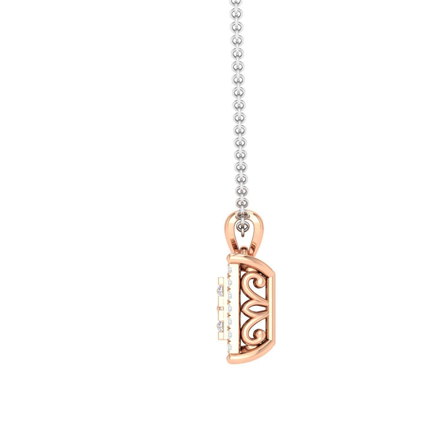 Women square pendant 3dm stl render detail 3D print model_1