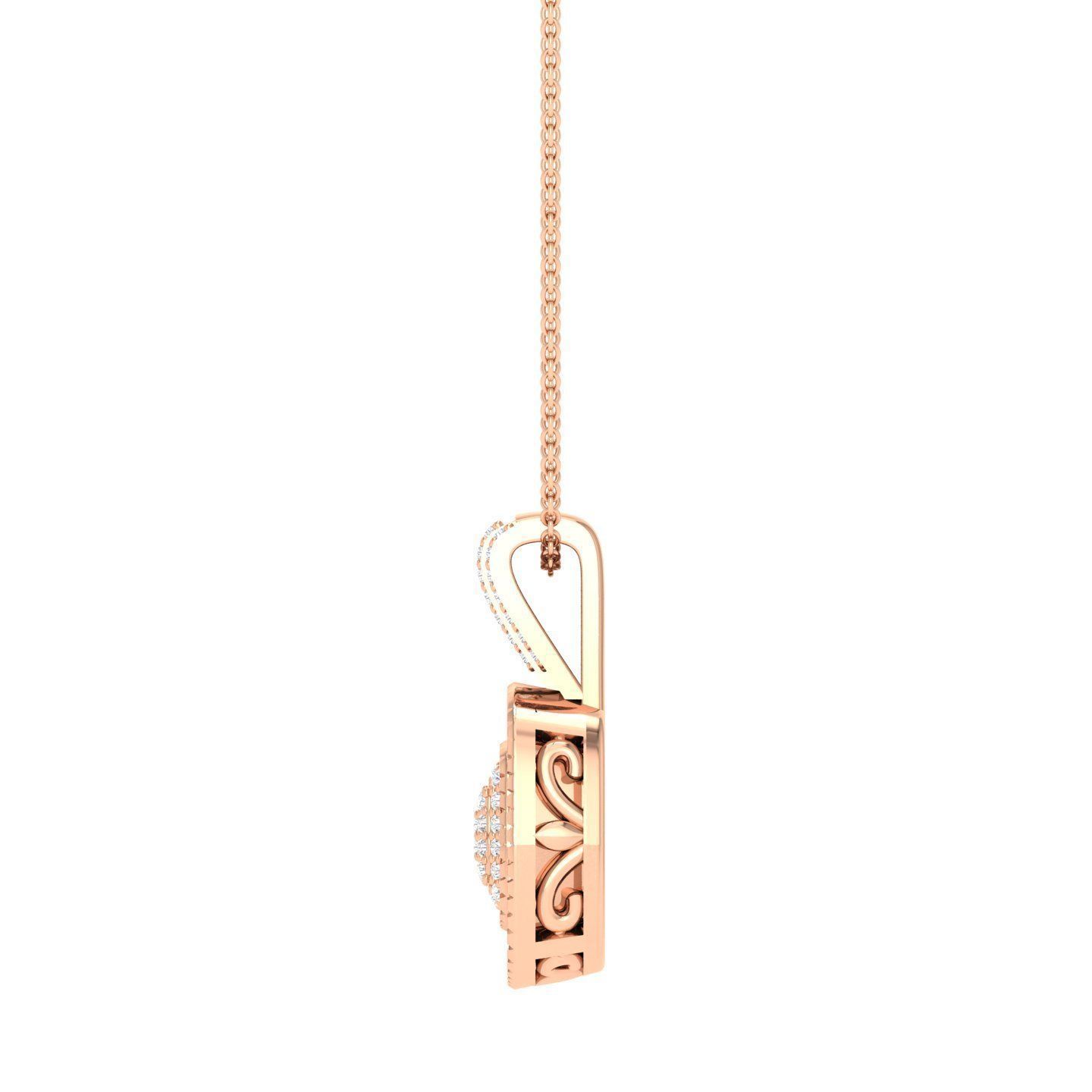 Women square pendant 3dm stl render detail 3D print model_1