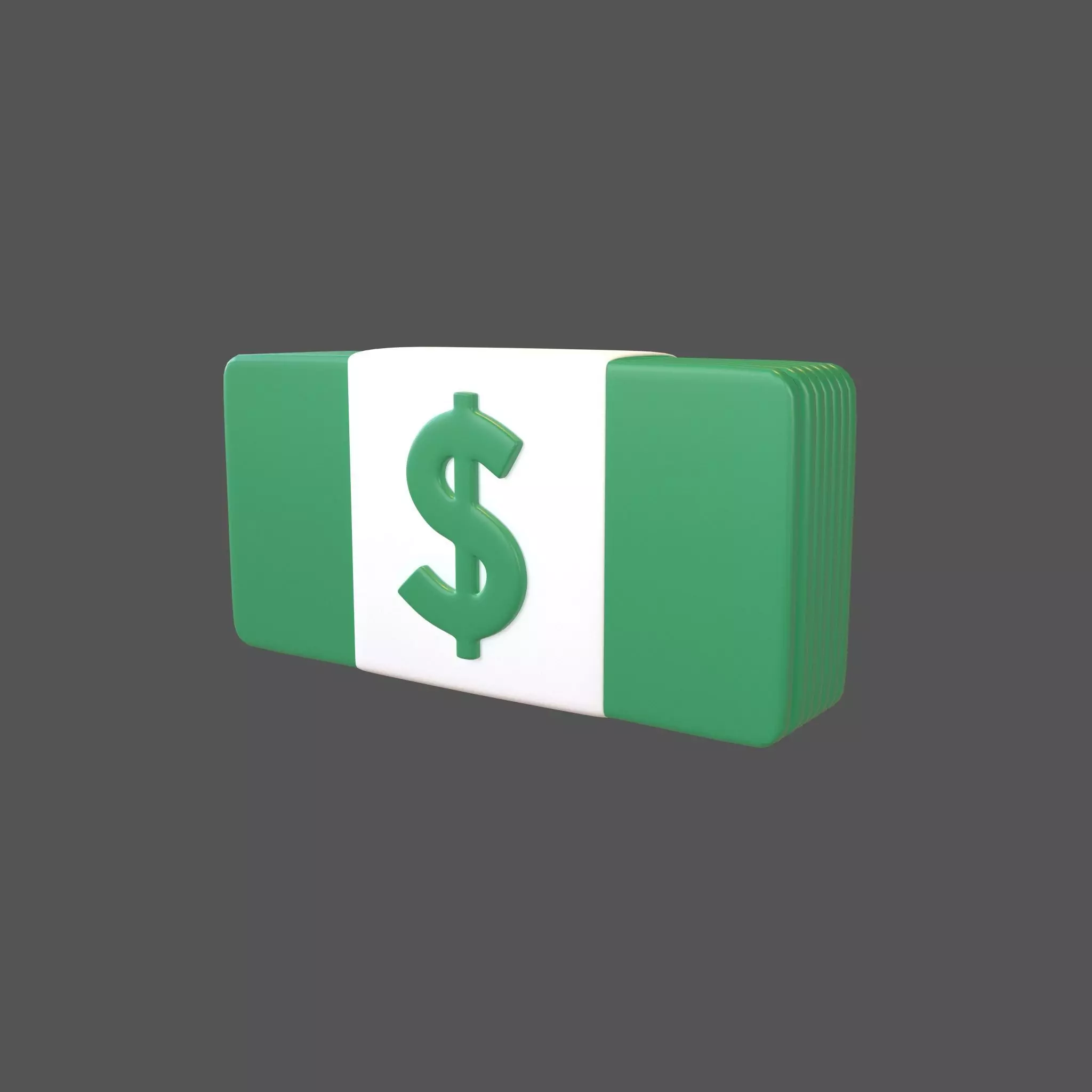 Cartoon Dollor v1 001 Low-poly 3D model_0