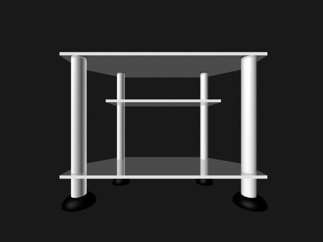 TV stand 3D model_2