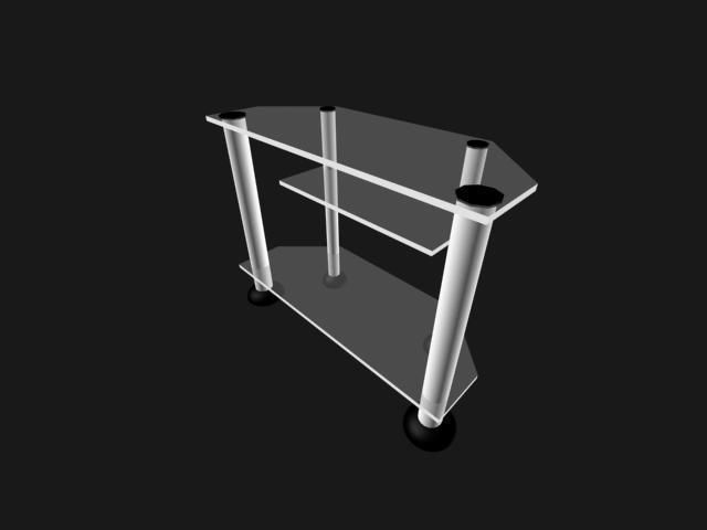 TV stand 3D model_1