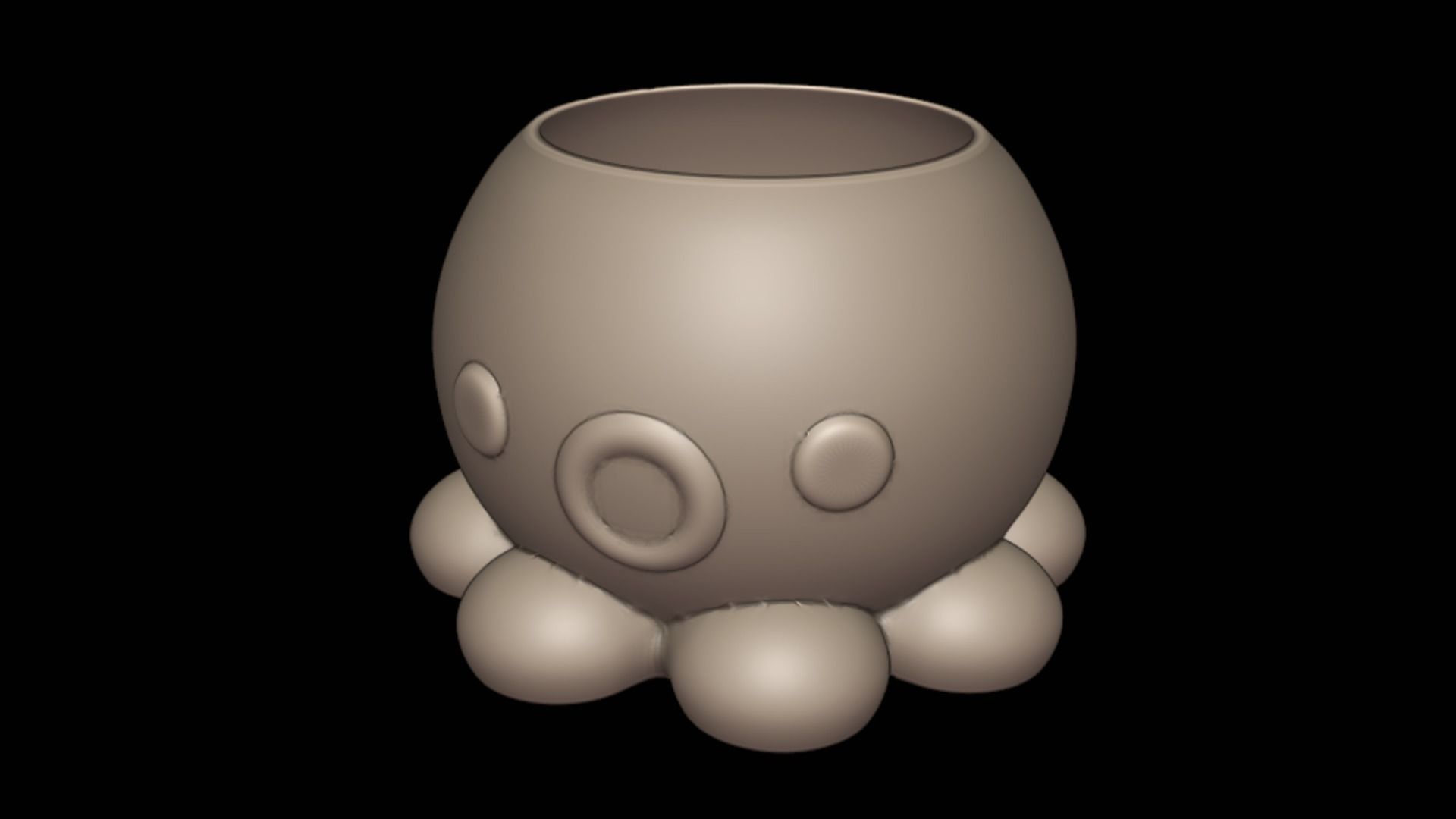 Octopus Pot Plant Planter House decor 3D print 3D print model_2