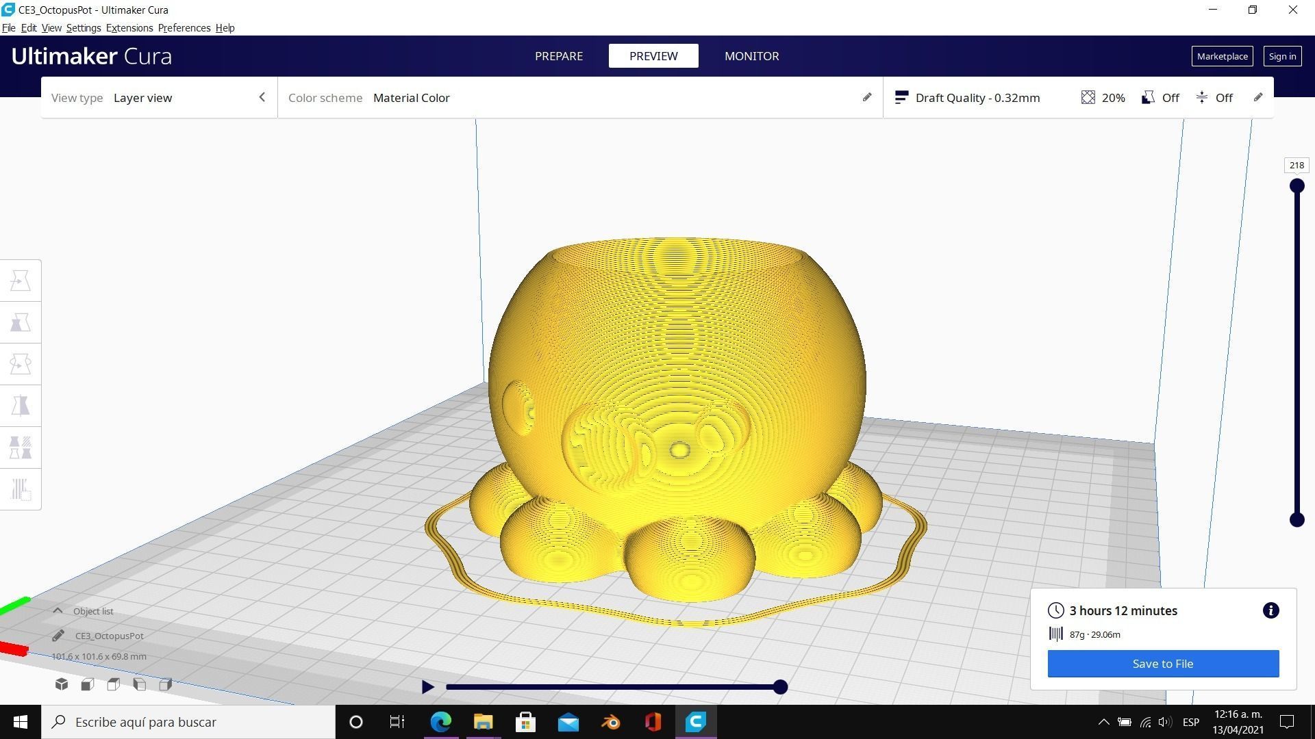 Octopus Pot Plant Planter House decor 3D print 3D print model_9