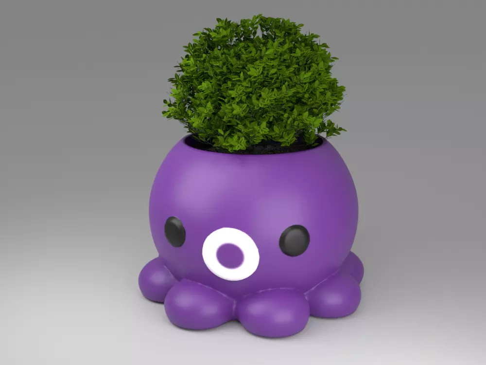 Octopus Pot Plant Planter House decor 3D print 3D print model_0