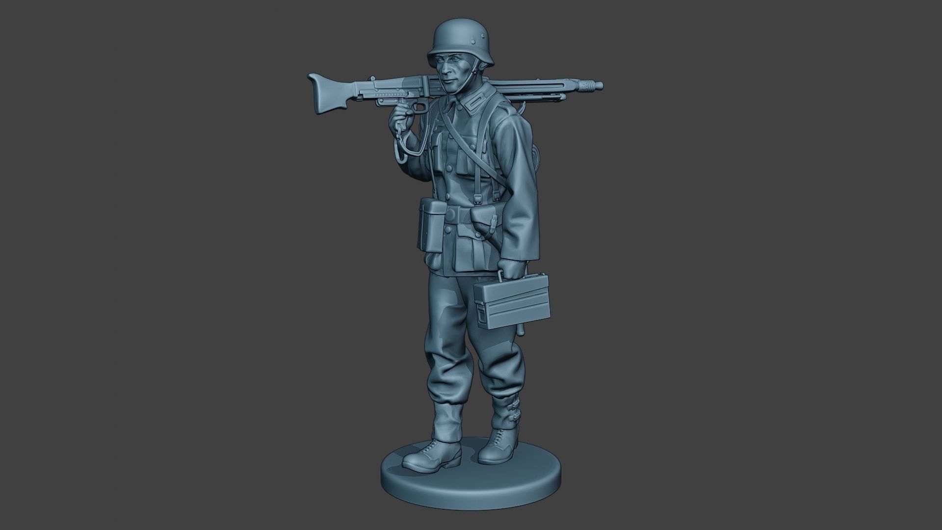 German soldiers ww2 MG42 G7 Pack1 3D Model Collection_8