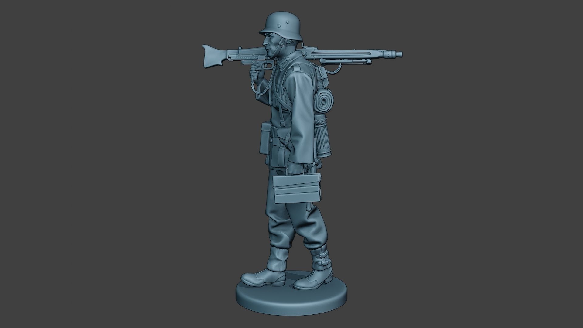 German soldiers ww2 MG42 G7 Pack1 3D Model Collection_21