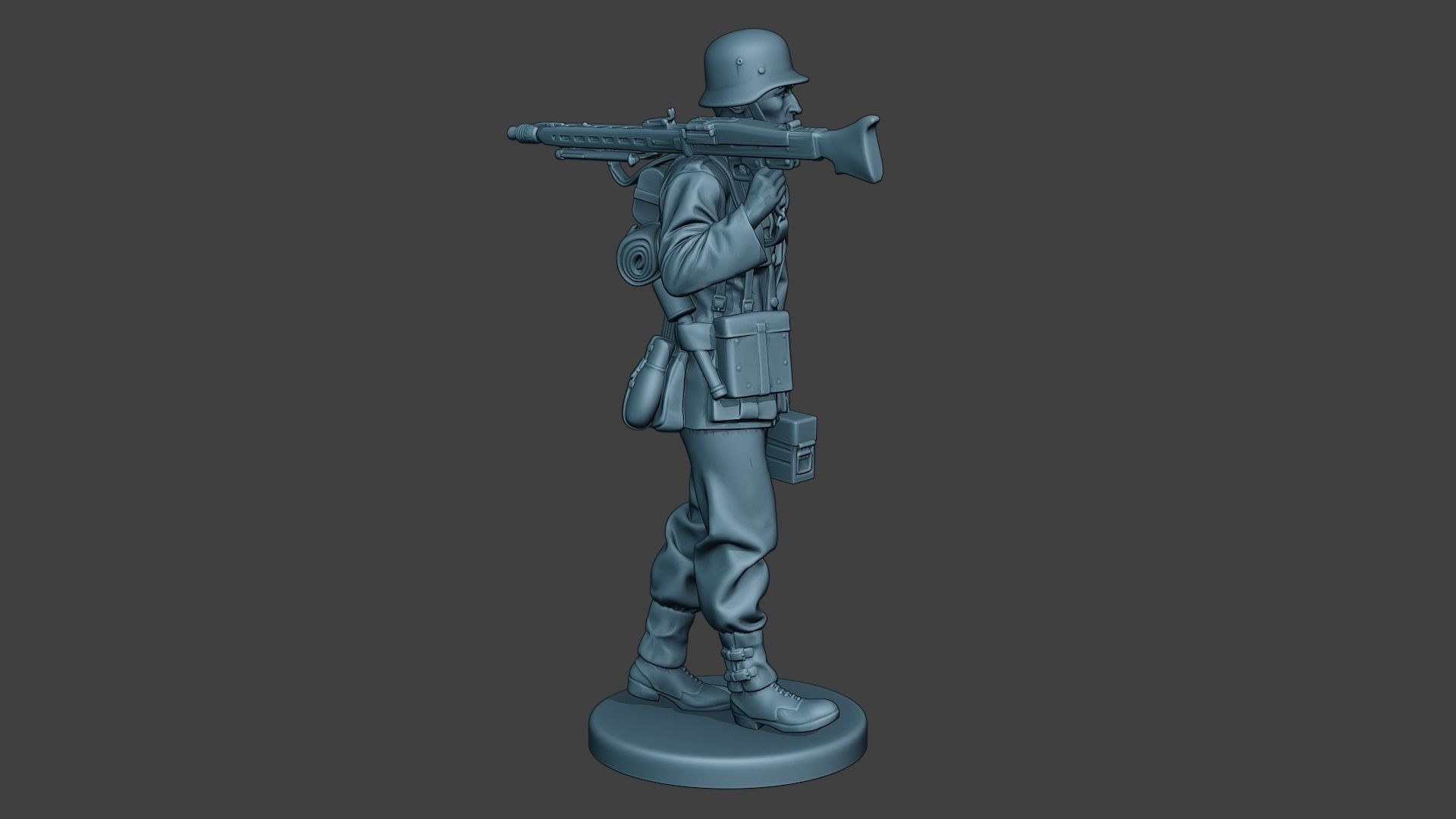 German soldiers ww2 MG42 G7 Pack1 3D Model Collection_17