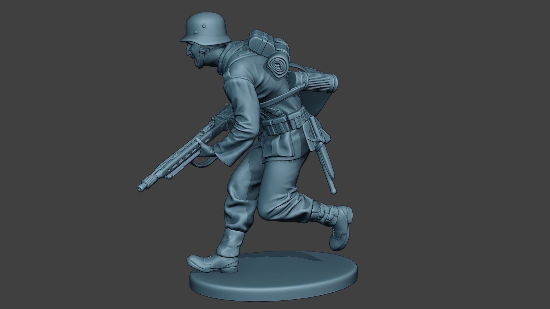 German soldiers ww2 MG42 G7 Pack1 3D Model Collection_7