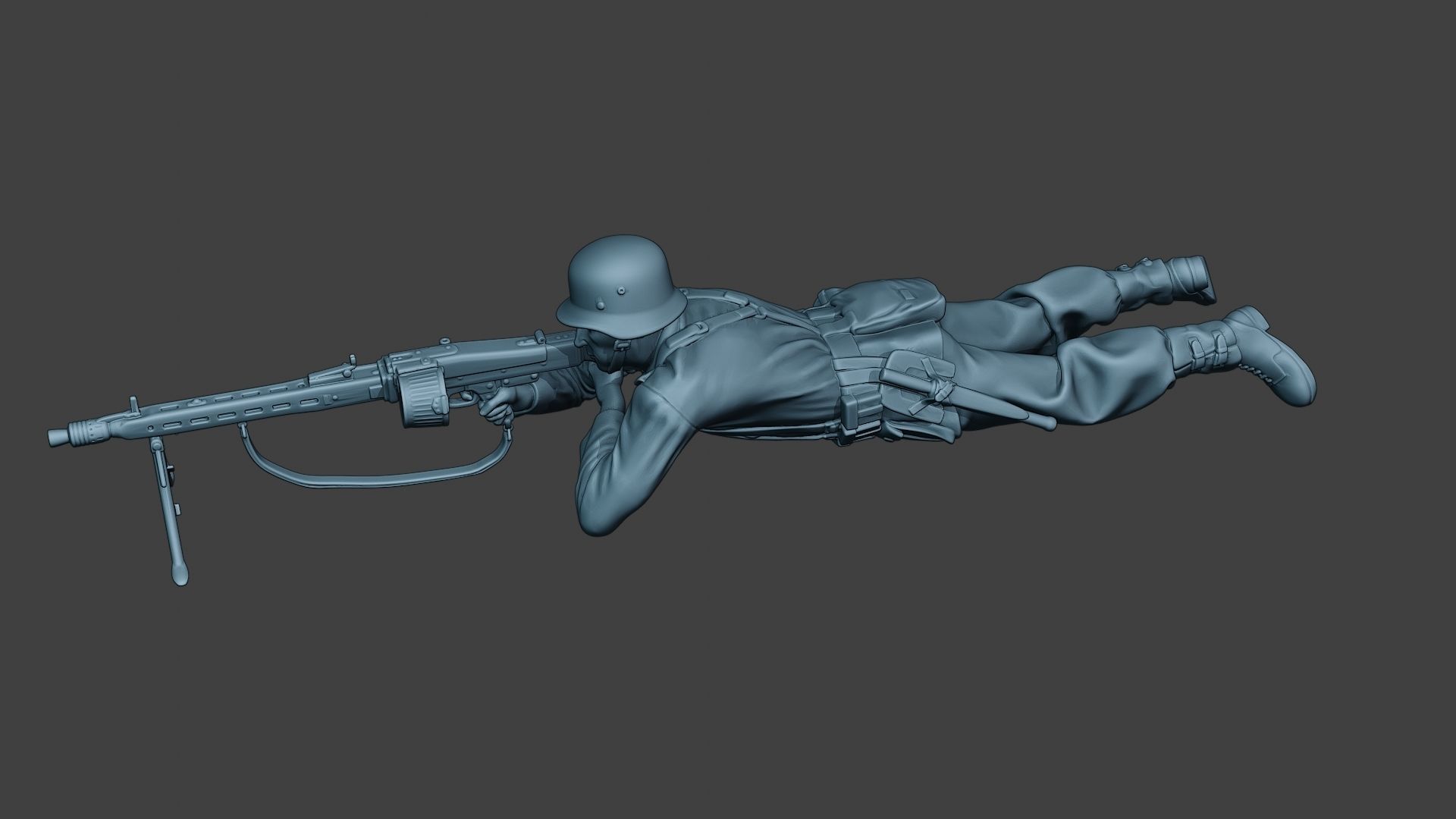 German soldiers ww2 MG42 G7 Pack1 3D Model Collection_20