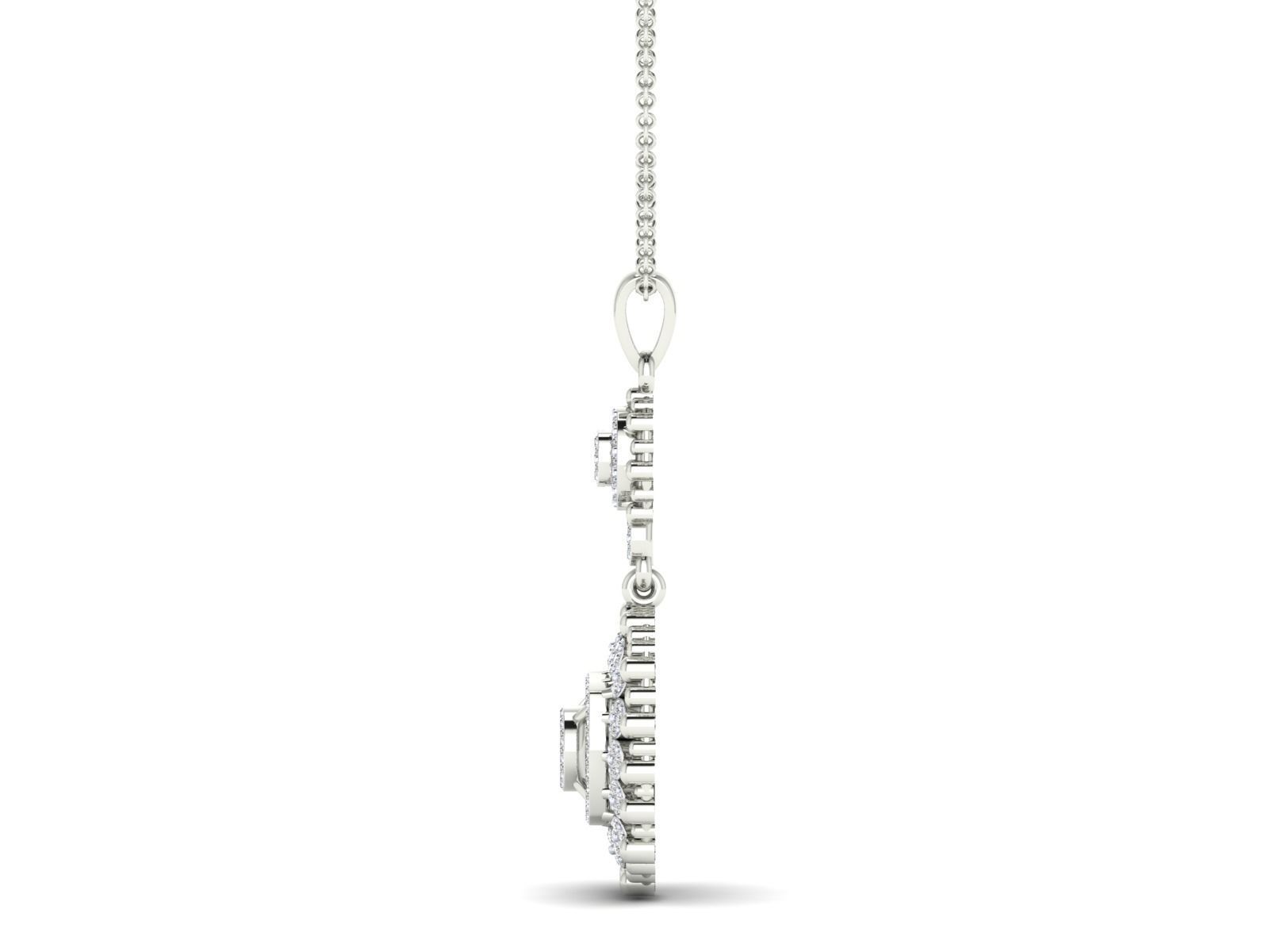 Women square pendant 3dm stl render detail 3D print model_11