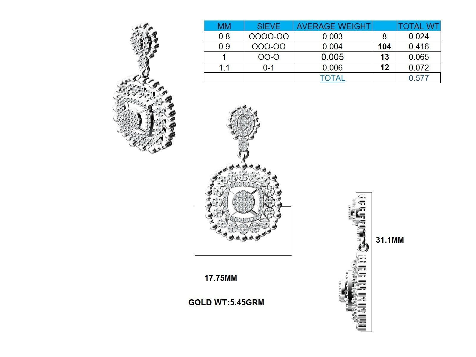 Women square pendant 3dm stl render detail 3D print model_18