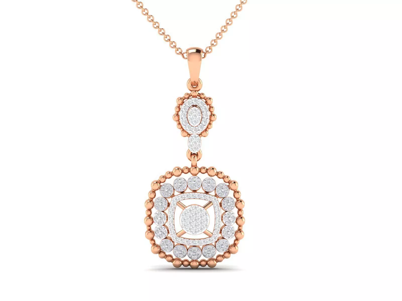 Women square pendant 3dm stl render detail 3D print model_0