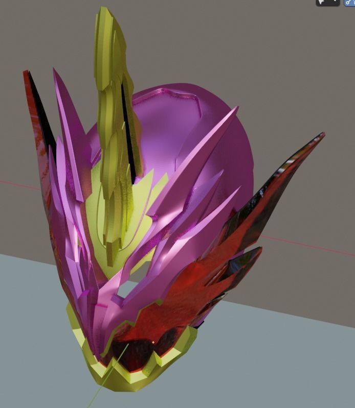 Kamen rider Calibur Jaou Dragon 3D printable cosplay Helmet 3D print model_8