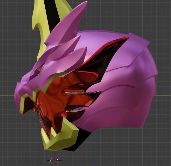 Kamen rider Calibur Jaou Dragon 3D printable cosplay Helmet 3D print model_1