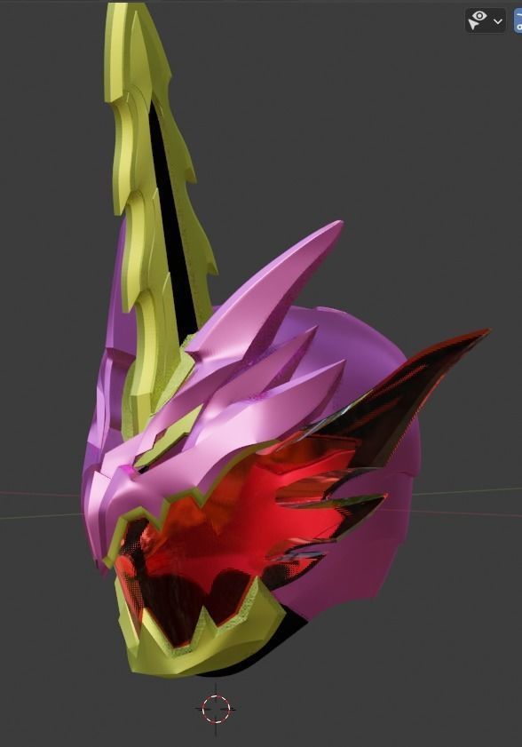 Kamen rider Calibur Jaou Dragon 3D printable cosplay Helmet 3D print model_2