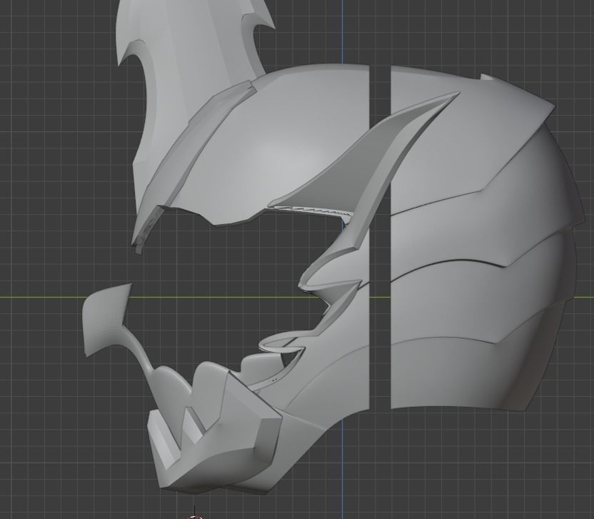 Kamen rider Calibur Jaou Dragon 3D printable cosplay Helmet 3D print model_22