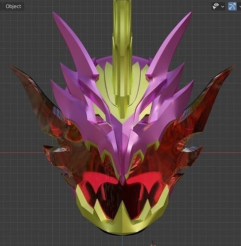 Kamen rider Calibur Jaou Dragon 3D printable cosplay Helmet 3D print model