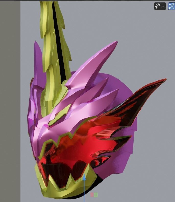 Kamen rider Calibur Jaou Dragon 3D printable cosplay Helmet 3D print model_10