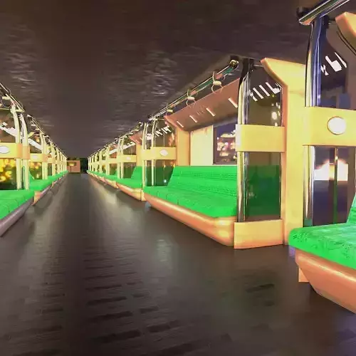 SUBWAY TRAIN INTERIOR 3D MODEL 3D model