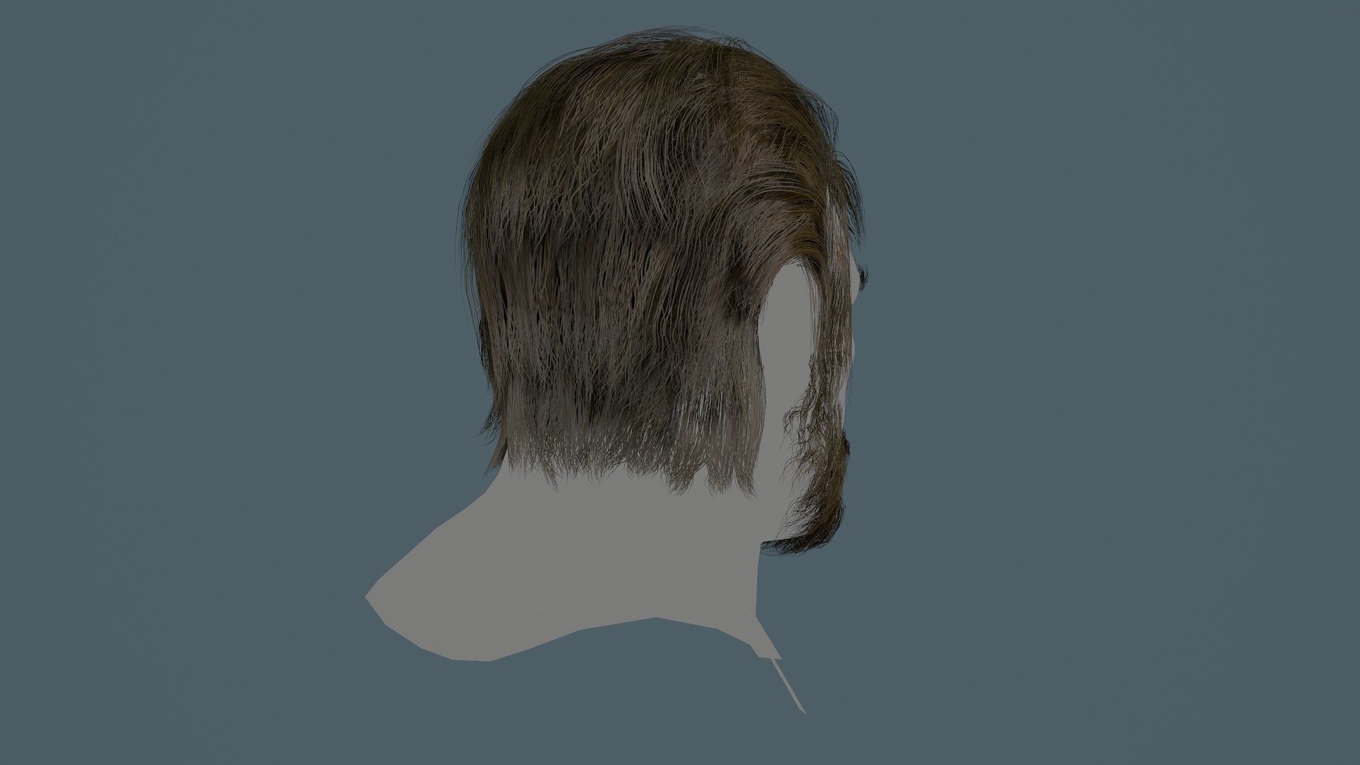 Knight hairstyle Low-poly 3D model_3