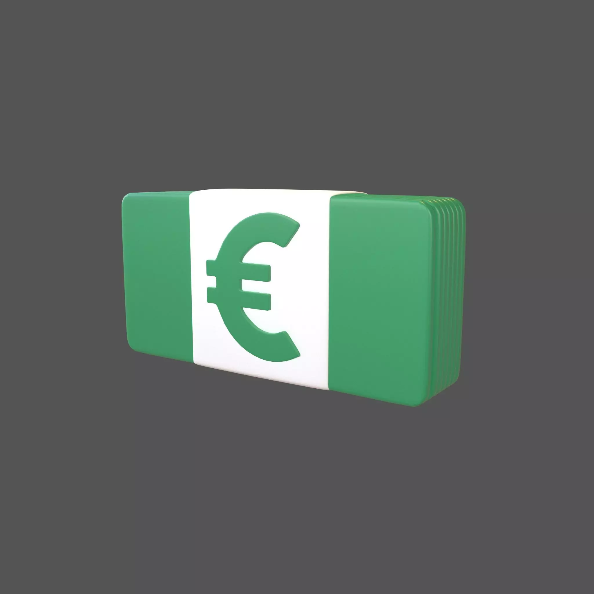 Cartoon Euro Money v1 001 Low-poly 3D model_0