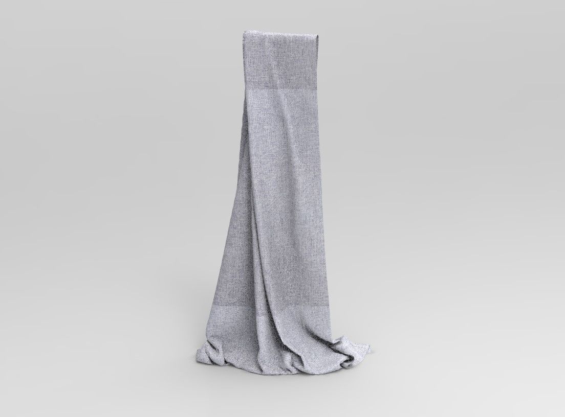 Cloth 1 scarf Low-poly 3D model_3