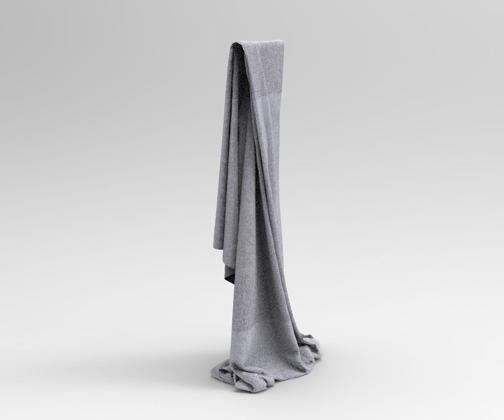 Cloth 1 scarf Low-poly 3D model_13
