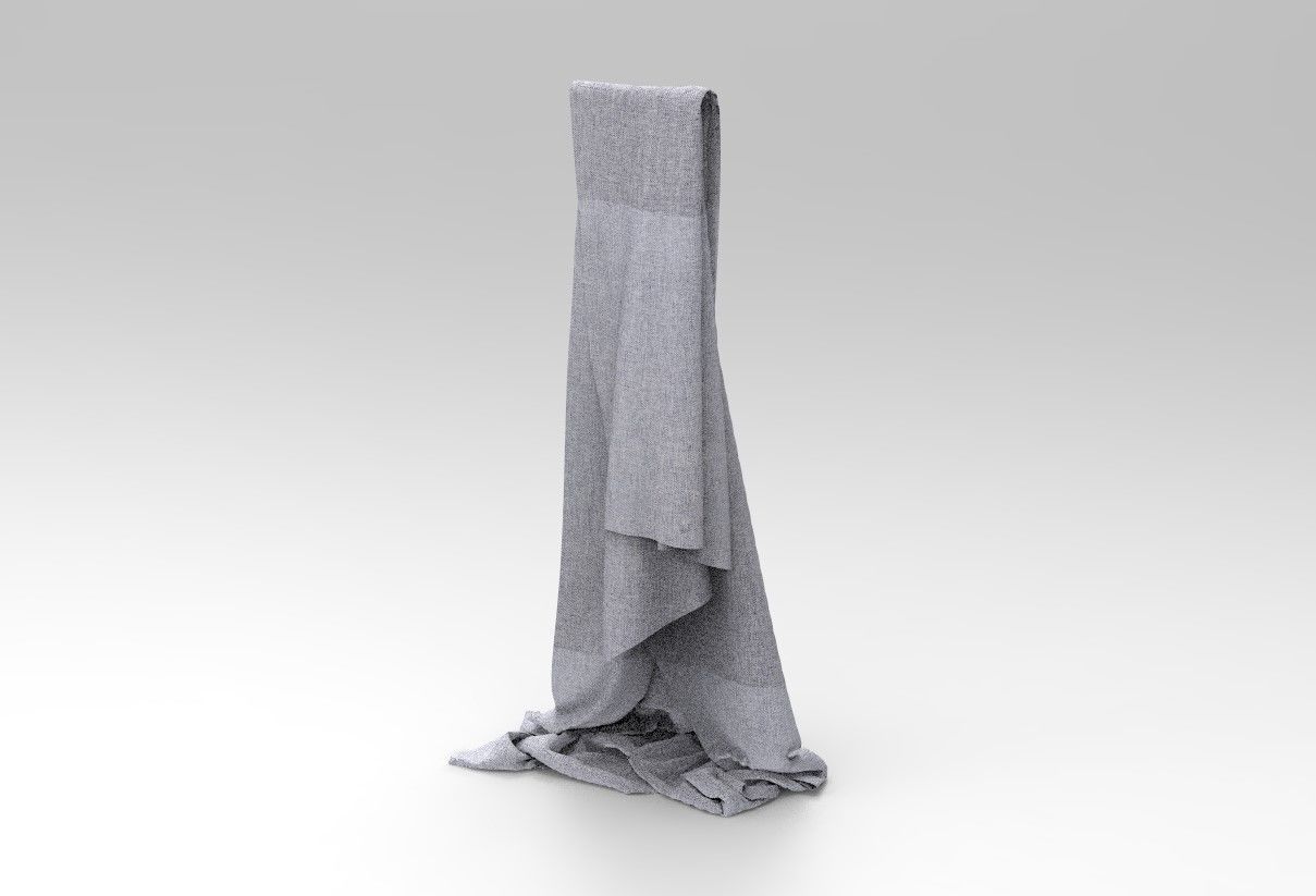 Cloth 1 scarf Low-poly 3D model_10