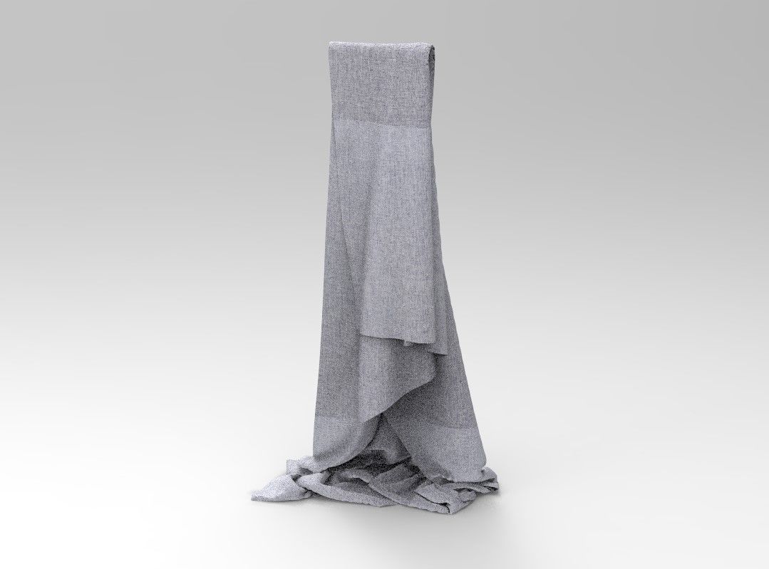 Cloth 1 scarf Low-poly 3D model_9