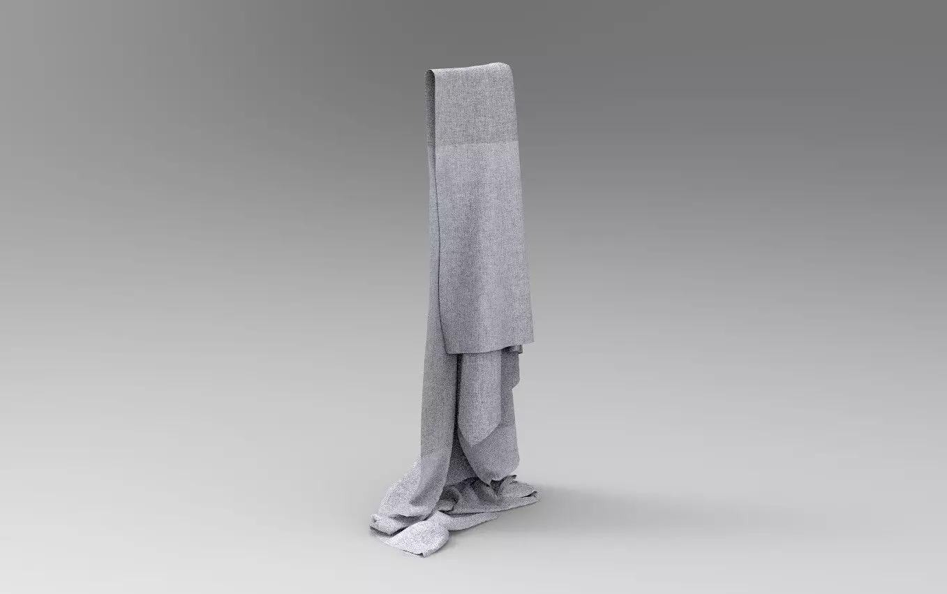 Cloth 1 scarf Low-poly 3D model_0