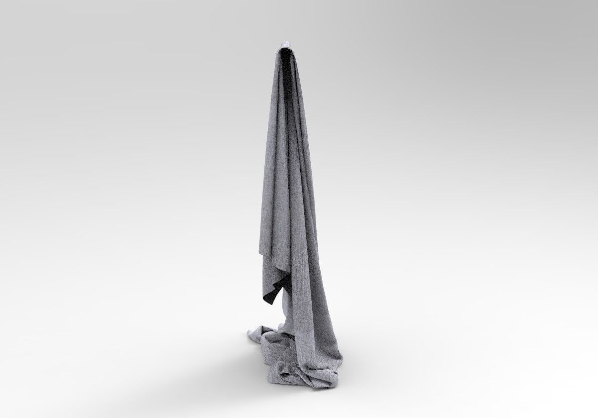 Cloth 1 scarf Low-poly 3D model_12