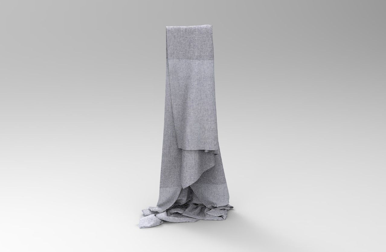 Cloth 1 scarf Low-poly 3D model_8